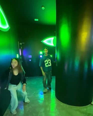 Green light in the Devil's Eyes room